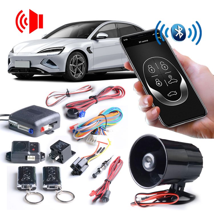 Universal DC12V APP Phone Remote Control Car Alarms Remote Door Lock Unlock Kit Keyless Entry System Car Alarm